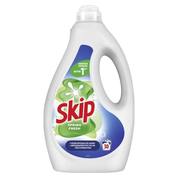 SKIP Υγρό Απορρυπαντικό Ρούχων Spring Fresh 30μεζ. 1,5lt