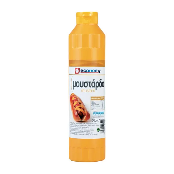 ECONOMY Μουστάρδα Απαλή Squeezy 500gr