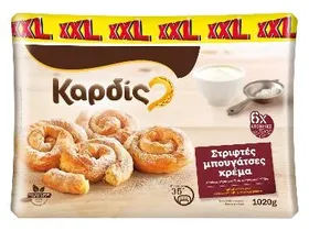 Ατομικές στριφτές μπουγάτσες με κρέμα XXL 680 g + 340 g δώρο