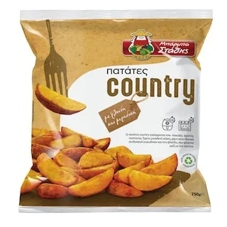ΜΠΑΡΜΠΑ ΣΤΑΘΗΣ Πατάτες Country Κατεψυγμένες 750g