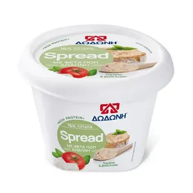 ΔΩΔΩΝΗ Τυρί Κρέμα High Protein με Φέτα Π.Ο.Π. Τομάτα & Βασιλικό 250gr