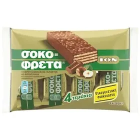 ΙΟΝ Σοκοφρέτα Γκοφρέτα Φουντούκι 4x38g