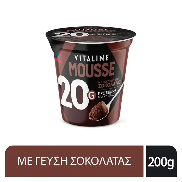 Δέλτα Vitaline Μους Μαύρης Σοκολάτας 200γρ.