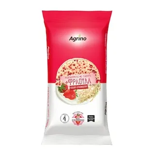 AGRINO Ρυζογκοφρέτες με Γιαούρτι & Φράουλα 64g