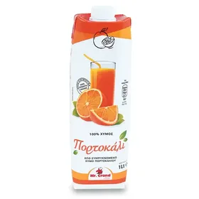 MrGrand Φυσικός Χυμός Πορτοκάλι Χωρίς Ζάχαρη 1lt.