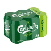 Μπύρα Carlsberg Pilsner Κουτί 6x330 ml 5+1 Δώρο