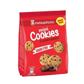 Παπαδοπούλου Cookies Μπισκότα Με Κομμάτια Μαύρης Σοκολάτας 70γρ.