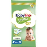 BABYLINO Sensitive Πάνες Cotton Soft Νο4+ Maxi Plus 10-15kg 46τεμ
