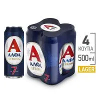 Άλφα Strong Μπίρα Lager Κουτί 4x500ml