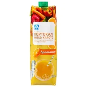 ΑΒ Χυμός Νέκταρ Πορτοκάλι Μήλο Καρότο 1lt
