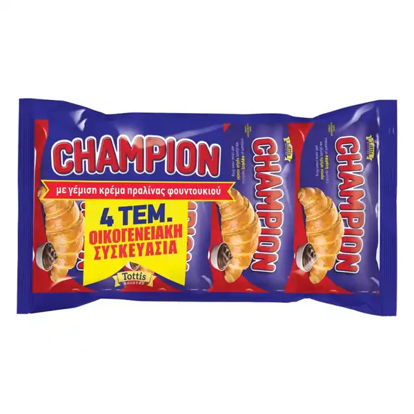 Tottis Champion Κρουασάν Με Πραλίνα Φουντουκιού 4x70γρ.