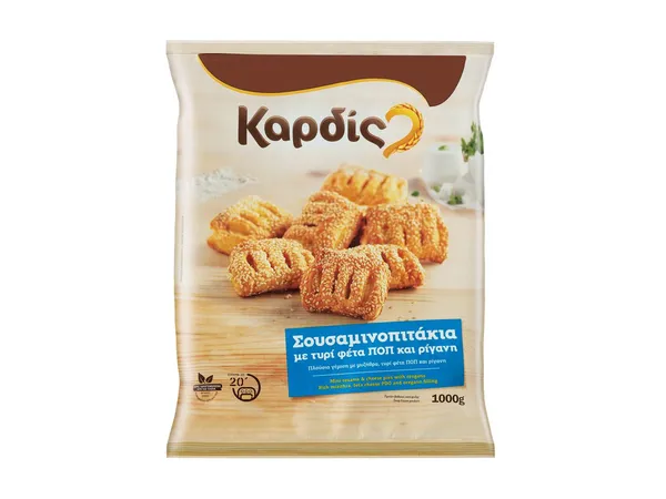 Σουσαμινοπιτάκια με φέτα και ρίγανη