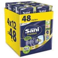 Ελαστικό Εσώρουχο Ακράτειας No3 Large Monthly Pack Premium Sensitive Pants Sani 4x12τεμ
