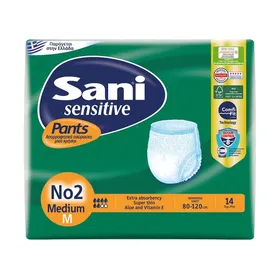 SANI Sensitive Pants Εσώρουχα Ακράτειας No2 Medium 14τεμ
