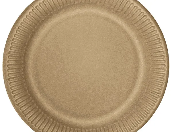 Πιάτα χάρτινα kraft μεσαία Φ20cm (συσκευασία 10τεμ.)