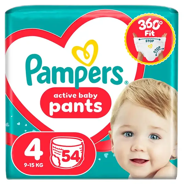 Pampers Pants Πάνες Βρακάκι No4 (9-15kg.) Jumbo Pack 54τεμ.