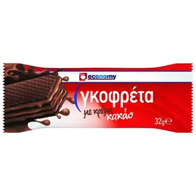 γκοφρέτα κακάο με κρέμα κακάο ή κρέμα φουντουκιού 40γρ.
