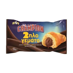 croissant 2πλογεμάτο με διπλή γέμιση κρέμα κακάο