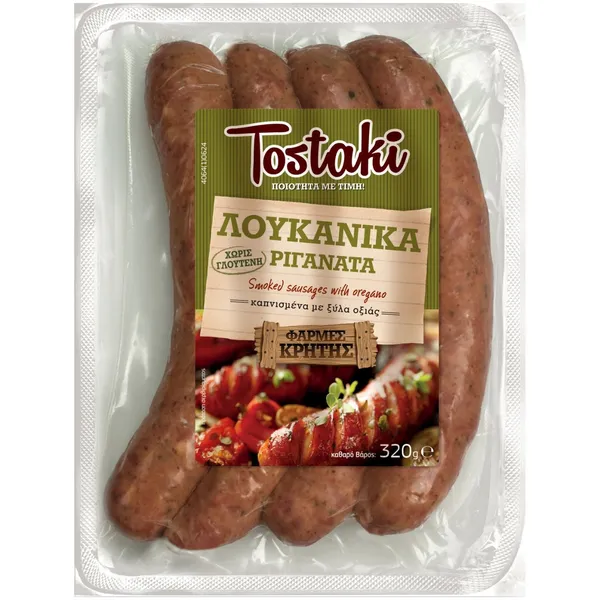 Λουκάνικα ριγανάτα TOSTAKI 320gr
