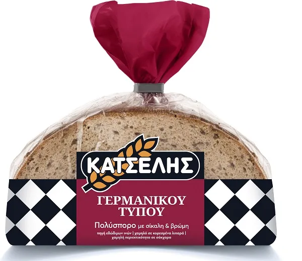 Ψωμί Γερμανικού Τύπου Πολύσπορο με Σίκαλη & Βρώμη σε Φέτες...