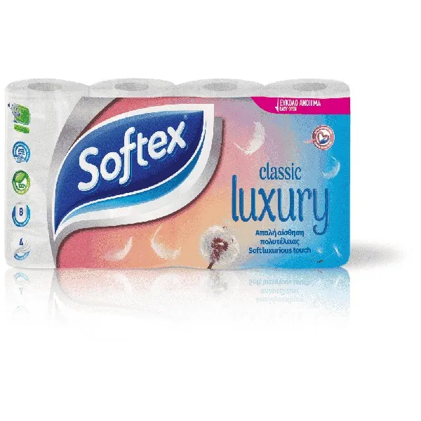 Softex® Luxury Classic χαρτί υγείας 4 φύλλων, βαρι 720γρ.