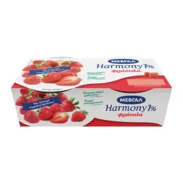 Επιδόρπιο Γιαουρτιού Harmony 1% λιπαρά Φράουλα Μεβγάλ 2x170g