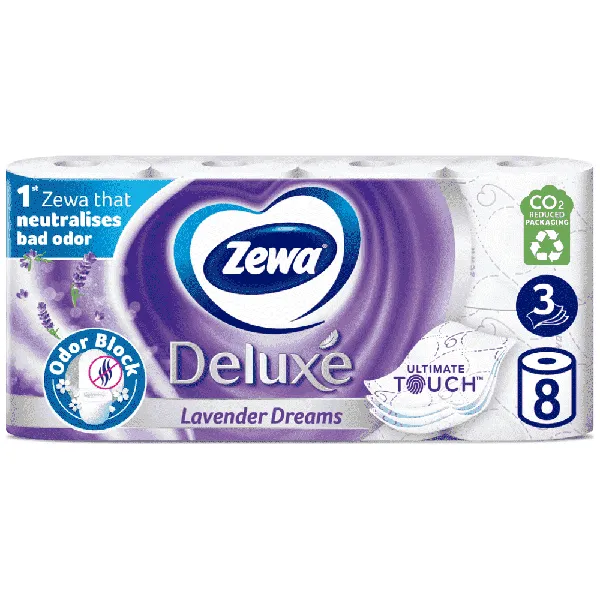 Zewa Deluxe Χαρτί Υγείας Λεβάντα 3φύλλων βάρι...