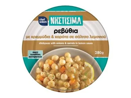 Chef Select Νηστίσιμα Ρεβύθια με κρεμμύδια και καρότα σε σάλτσα λεμονιού