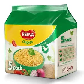 Reeva Instant Noodles Με Κοτόπουλο 5x60γρ.