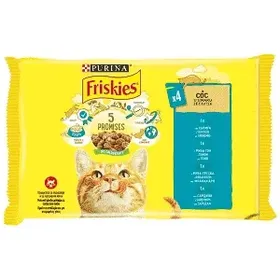 Friskies Υγρή Τροφή Γάτας Θαλασσινά Σε Σάλτσα 4x85gr