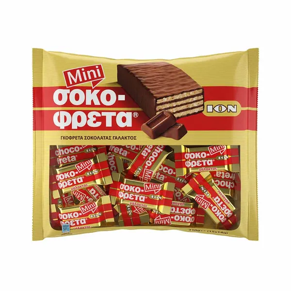 ΙΟΝ Σοκοφρέτα Mini Γκοφρέτα Σοκολάτας Γάλακτος 210g