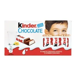 Kinder Bars Σοκολάτα Γεμιστή 8τμχ
