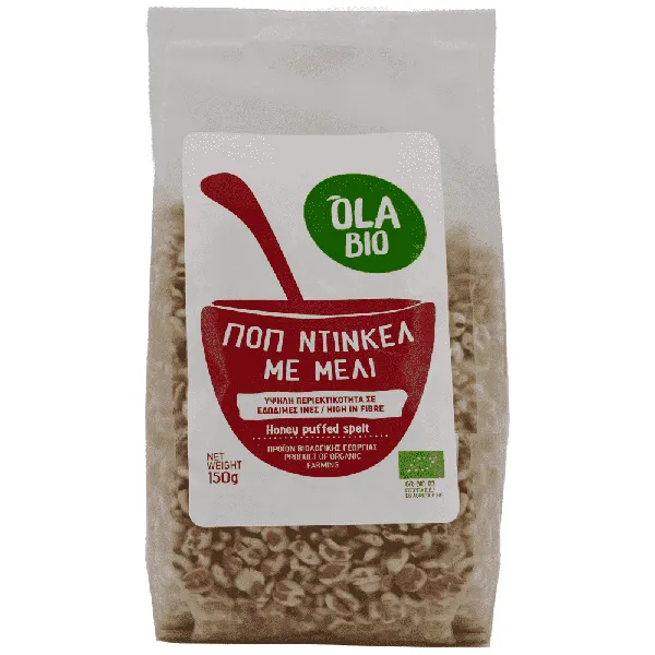 OLA BIO ποπ ντίνκελ με μέλι βιολογικό 150g