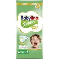 BABYLINO Πάνες Sensitive Cotton Soft No6 13-18 Kg 38 τμχ