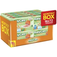 Μωρομάντηλα με Χαμομήλι Super Value Box Babycare 16x72τεμ