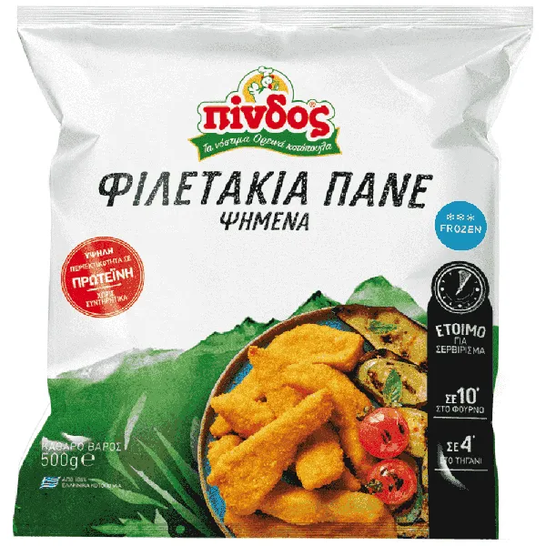 ΠΙΝΔΟΣ φιλετάκια κοτόπουλου πανέ