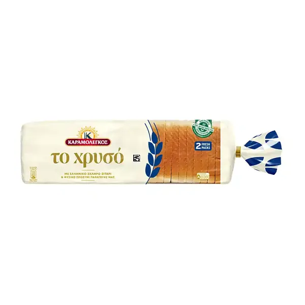 ΚΑΡΑΜΟΛΕΓΚΟΣ Ψωμί Τοστ Το Χρυσό Σταρένιο 720g