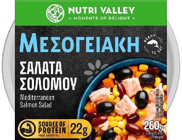 NutriValley Salmon Salad Μεσογειακή 260γρ