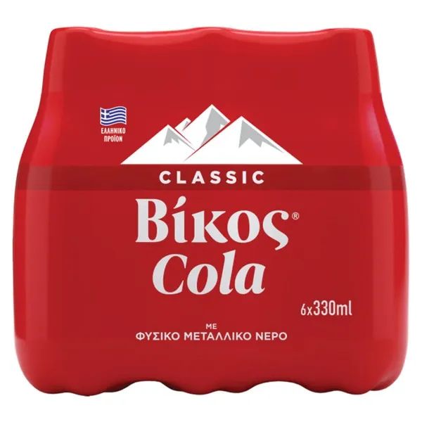 ΒΙΚΟΣ COLA Classic, Στέβια, Μηδέν Ζάχαρη 6x330ml