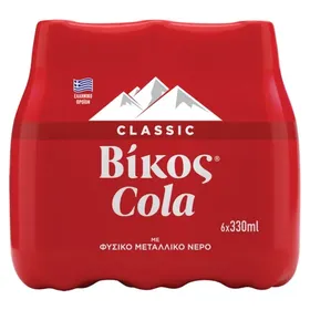 ΒΙΚΟΣ COLA Classic, Στέβια, Μηδέν Ζάχαρη 6x330ml