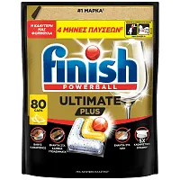 Finish Ultimate Plus All in 1 Ταμπλέτες Πλυντηρίου Πιάτων Lemon 80τεμ