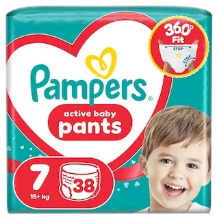 PAMPERS Πάνες Βρακάκι Μωρού Pants Νο7 38 Τεμάχια