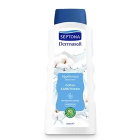 Dermasoft αφρόλουτρο cotton & milk protein 750ml