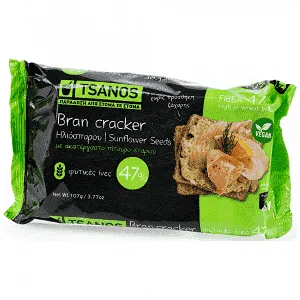 Tsanos Bran Crackers Με Ηλιόσπορο 107gr