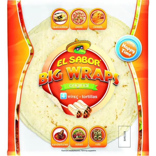 big wraps τορτίγιες σίτου 4τεμ.