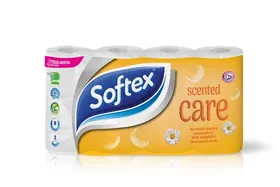 SOFTEX® Care χαμομήλι χαρτί υγείας 3 φύλλων, 8 ρολά