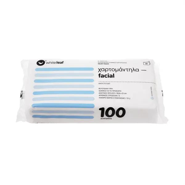 WHITE LEAF Χαρτομάντιλα Facial 100 φύλλα 126g