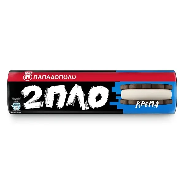 ΠΑΠΑΔΟΠΟΥΛΟΥ 2πλο γεμιστά με κρέμα ή σοκολάτα ή πραλίνα φουντουκιού ή αλατισμένη καραμέλα 230 γρ.