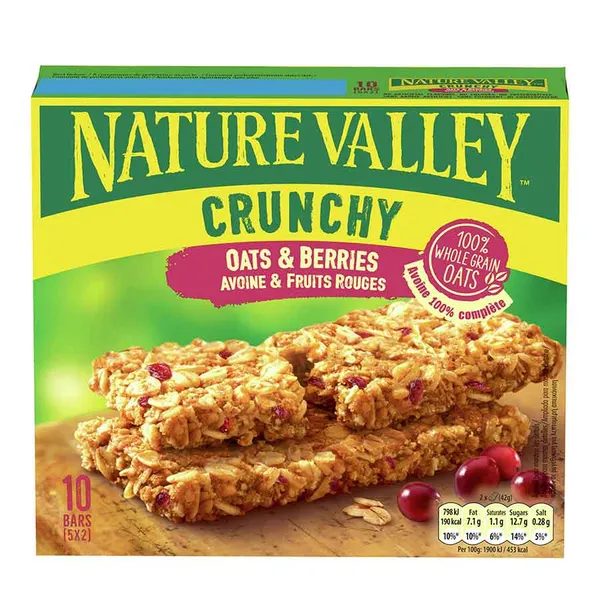 Nature Valley Crunchy Μπάρες Δημητριακών Μούσλι & Κράνμπερι 5x42γρ.
