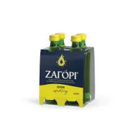 Νερό Φυσικό Μεταλλικό Γυάλινο Ανθρακούχο Go Green Ζαγόρι Sparkling με Άρωμα Λεμόνι 4x330ml
